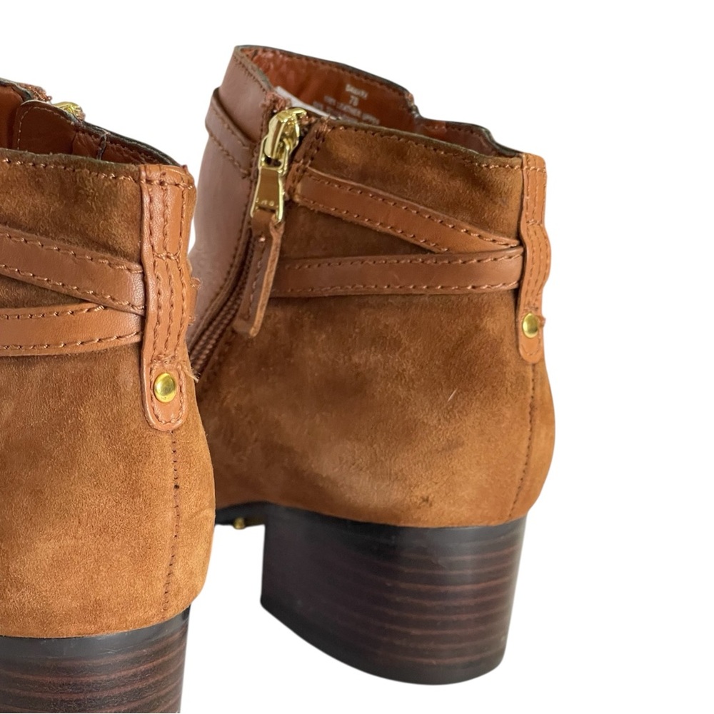LAUREN RALPH LAUREN DAMARA LEATHER & SUEDE ZIP BOOTIES SZ 7M EUC - Picture 6 of 16